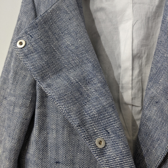 Ladies long  blue Blazer Zara, size L - Picture 5 of 6